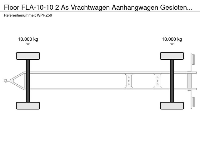 Floor FLA-10-10 2 As Vrachtwagen Aanhangwagen Gesloten WP-RZ-59 | JvD Aanhangwagens & Trailers [20]