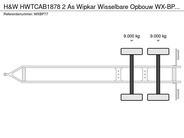H&W HWTCAB1878 2 As Wipkar Wisselbare Opbouw WX-BP-77 | JvD Aanhangwagens & Trailers [24]