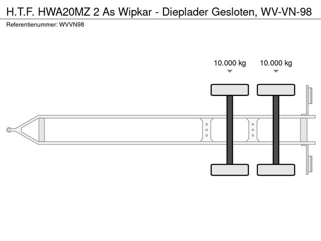 H.T.F. HWA20MZ  2 As Wipkar - Dieplader Gesloten, WV-VN-98 | JvD Aanhangwagens & Trailers [18]