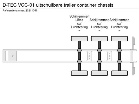D-Tec VCC-01 uitschuifbare trailer container chassis | Spapens Machinehandel [22]
