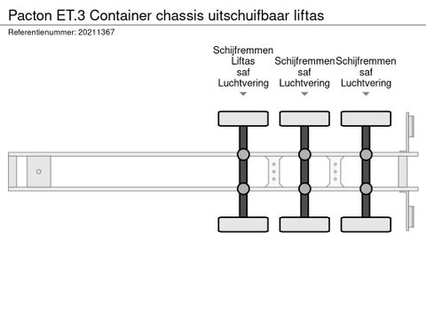 Pacton ET.3 Container chassis uitschuifbaar liftas | Spapens Machinehandel [15]