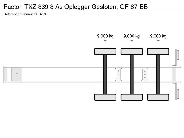Pacton TXZ 339 3 As Oplegger Gesloten, OF-87-BB | JvD Aanhangwagens & Trailers [21]