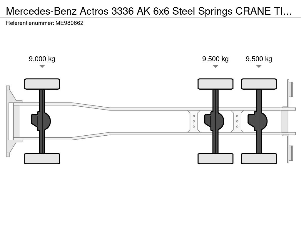 Mercedes-Benz AK 6x6 Steel Springs CRANE TIRRE 131 | CAB Trucks [9]