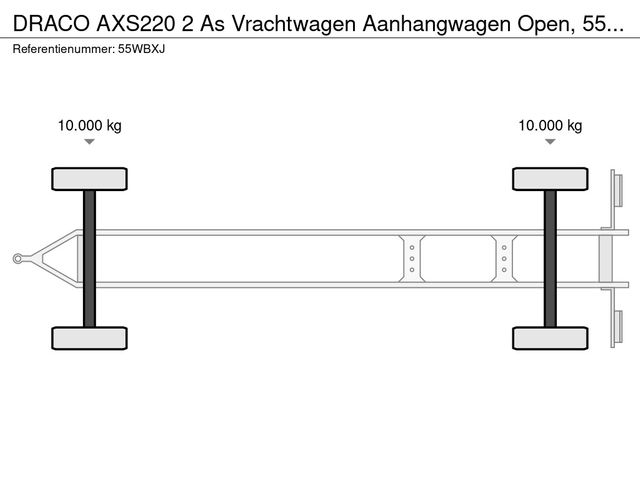 DRACO AXS220 2 As Vrachtwagen Aanhangwagen Open, 55-WB-XJ | JvD Aanhangwagens & Trailers [20]