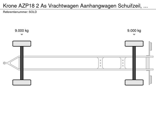 Krone AZP18 2 As Vrachtwagen Aanhangwagen Schuifzeil, WV-84-RK > Kooiaap aansluiting *SOLD* | JvD Aanhangwagens & Trailers [17]