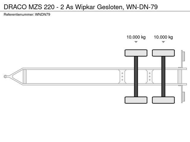 DRACO MZS 220 - 2 As Wipkar Gesloten, WN-DN-79 | JvD Aanhangwagens & Trailers [18]