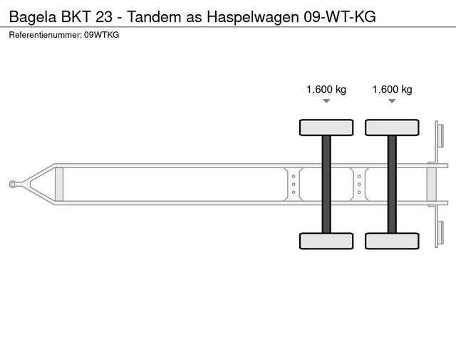 Bagela BKT 23 - Tandem as Haspelwagen  09-WT-KG | JvD Aanhangwagens & Trailers [27]