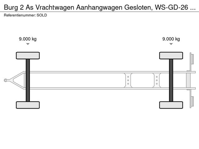 Burg 2 As Vrachtwagen Aanhangwagen Gesloten, WS-GD-26 *SOLD* | JvD Aanhangwagens & Trailers [25]