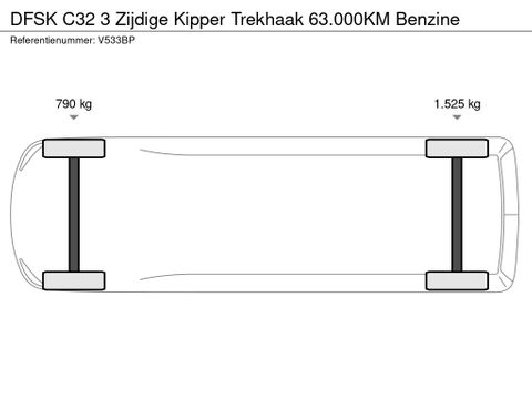 DFSK 3 Zijdige Kipper Trekhaak 63.000KM Benzine | Van Nierop BV [13]