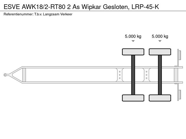 ESVE AWK18/2-RT80 2 As Wipkar Gesloten, LRP-45-K | JvD Aanhangwagens & Trailers [12]