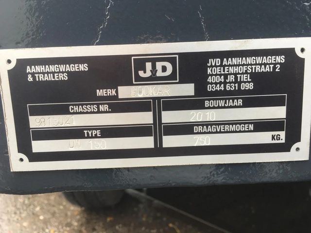 Gookar Deksel - Bagagewagen Antraciet Grijs - 750 kh Ongeremd | JvD Aanhangwagens & Trailers [7]