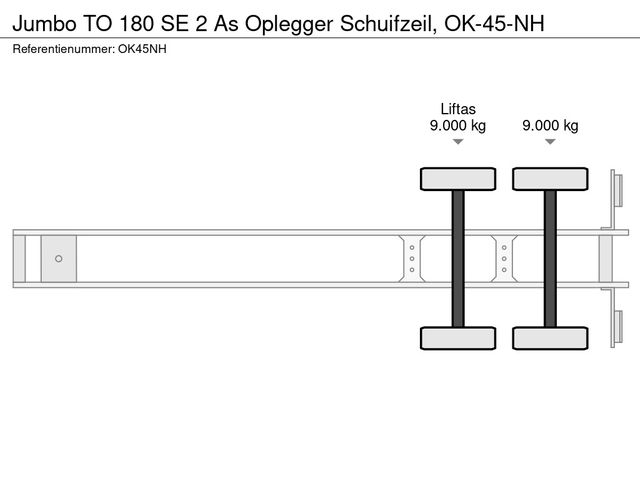 Jumbo TO 180 SE 2 As Oplegger Schuifzeil, OK-45-NH | JvD Aanhangwagens & Trailers [18]