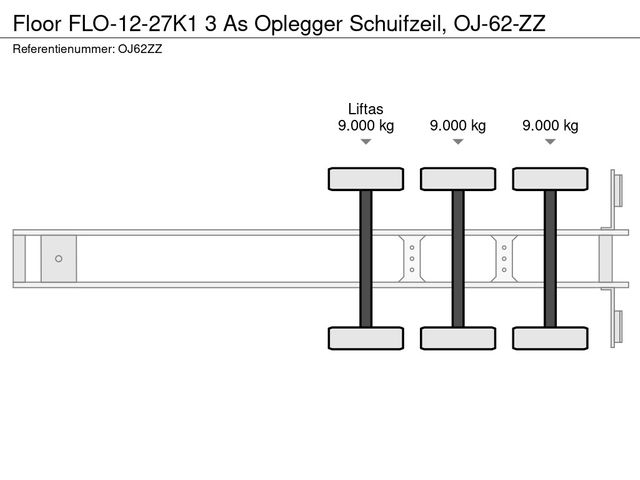 Floor FLO-12-27K1  3 As Oplegger Schuifzeil, OJ-62-ZZ | JvD Aanhangwagens & Trailers [21]