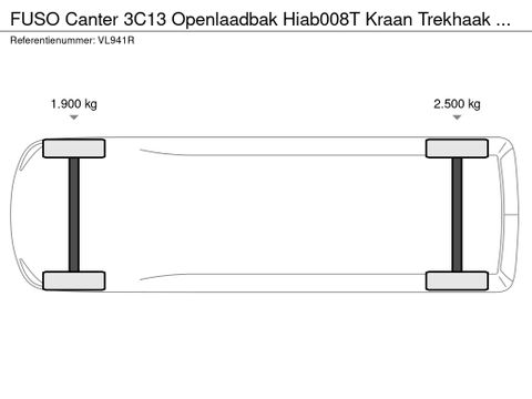 FUSO 3C13 Openlaadbak Hiab008T Kraan Trekhaak Automaat 145.000KM | Van Nierop BV [16]