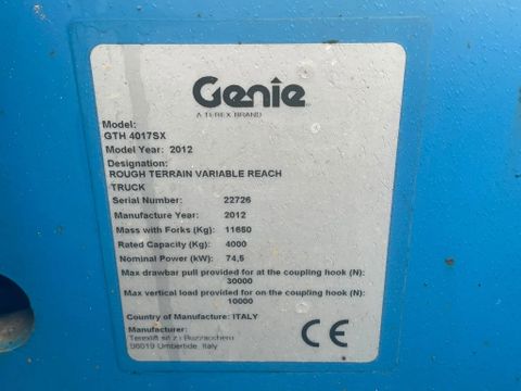 Genie
GTH 4017 SX | HYDRAULIC FORKS | 4 TON | 17 METER | Hulleman Trucks [20]