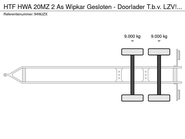 HTF HWA 20MZ 2 As Wipkar Gesloten - Doorlader T.b.v. LZV! 94-WJ-ZX | JvD Aanhangwagens & Trailers [21]