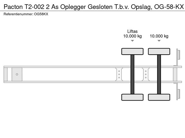 Pacton T2-002 2 As Oplegger Gesloten T.b.v. Opslag, OG-58-KX | JvD Aanhangwagens & Trailers [17]