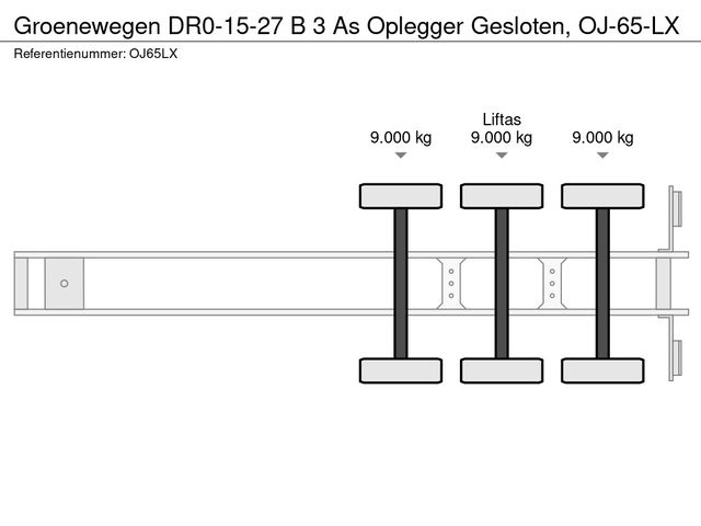 Groenewegen DR0-15-27 B 3 As Oplegger Gesloten, OJ-65-LX | JvD Aanhangwagens & Trailers [22]