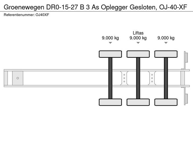 Groenewegen DR0-15-27 B 3 As Oplegger Gesloten, OJ-40-XF | JvD Aanhangwagens & Trailers [21]