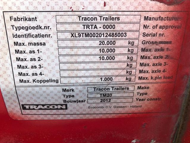 Tracon TM20 2 As Wipkar Schuifzeil, 66-WJ-NP *SOLD* | JvD Aanhangwagens & Trailers [13]