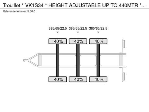 Trouillet * VK1S34 * HEIGHT ADJUSTABLE UP TO 440MTR * 3 AXLE * STAINLESS CHASSIE * | Prince Trucks [27]