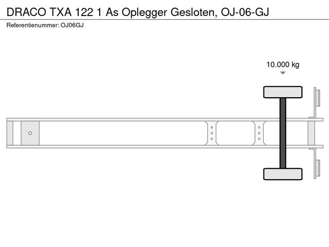 DRACO TXA 122 1 As Oplegger Gesloten, OJ-06-GJ | JvD Aanhangwagens & Trailers [15]