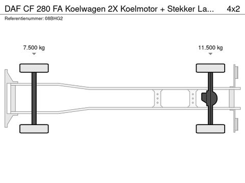 DAF 280 FA Koelwagen 2X Koelmotor + Stekker Laadklep Zijdeur | Van Nierop BV [32]