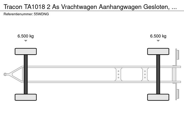 Tracon TA1018 2 As Vrachtwagen Aanhangwagen Gesloten, 55-WD-NG | JvD Aanhangwagens & Trailers [25]