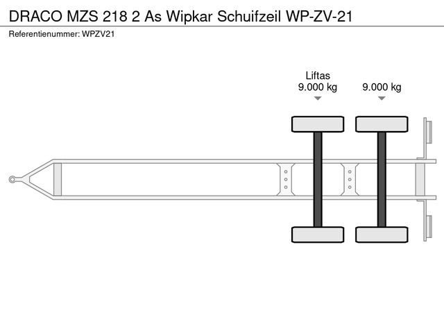 DRACO MZS 218 2 As Wipkar Schuifzeil WP-ZV-21 | JvD Aanhangwagens & Trailers [26]