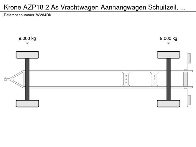 Krone AZP18 2 As Vrachtwagen Aanhangwagen Schuifzeil, WV-84-RK - Kooiaap aansluiting | JvD Aanhangwagens & Trailers [19]