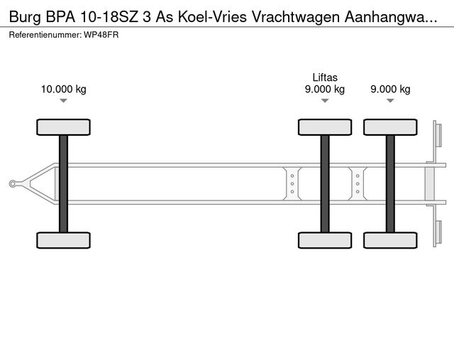 Burg BPA 10-18SZ 3 As Koel-Vries Vrachtwagen Aanhangwagen Gesloten, WP-48-FR | JvD Aanhangwagens & Trailers [28]