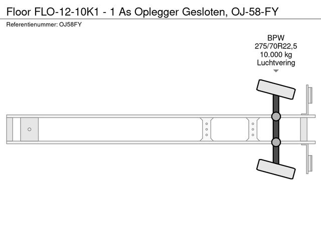 Floor FLO-12-10K1 - 1 As Oplegger Gesloten, OJ-58-FY | JvD Aanhangwagens & Trailers [38]