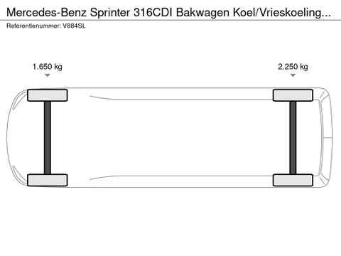 Mercedes-Benz 316CDI Bakwagen Koel/Vrieskoeling Dag & Nacht Koeling ( Stekker ) Airco Cruisecontrol | Van Nierop BV [23]