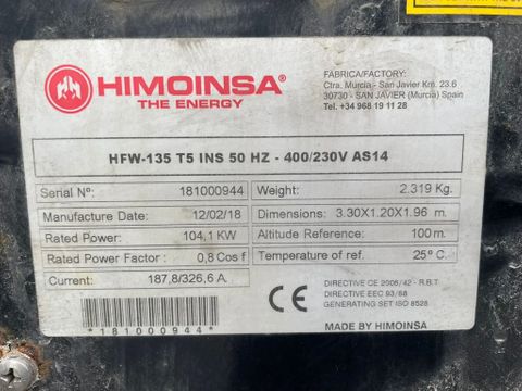 Himoinsa
HFW-135 T5 | 135 KVA 400/230 V | Hulleman Trucks [11]