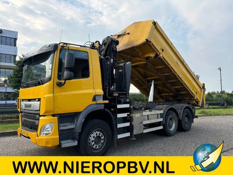 DAF FAT 6X4 2 Zijdige Kipper Palfinger 170Z Kraan + Knijper Hydraulische Afdekluiken EURO 6 | Van Nierop BV [1]