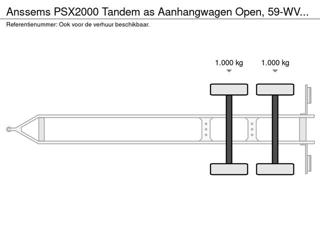 Anssems PSX2000 Tandem as Aanhangwagen Open, 59-WV-ZS *SOLD* | JvD Aanhangwagens & Trailers [11]