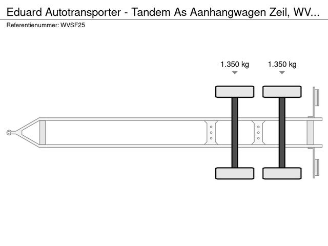 EDUARD Autotransporter - Tandem As Aanhangwagen Zeil, WV-SF-25 | JvD Aanhangwagens & Trailers [18]