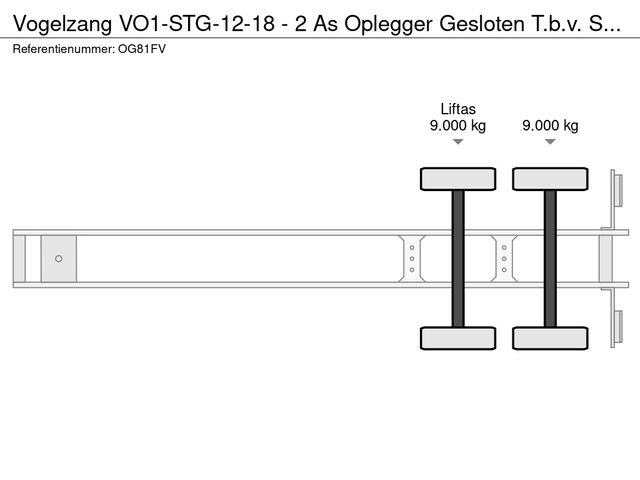 Vogelzang VO1-STG-12-18 - 2 As Oplegger Gesloten T.b.v. Stalling - Opslag | JvD Aanhangwagens & Trailers [19]