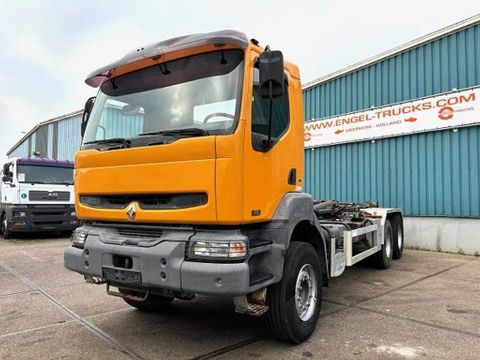 Renault DCI 6x4 HOOK-ARM CONTAINER SYSTEM (ZF16 MANUAL GEARBOX / FULL STEEL SUSPENSION / 9.000 KG. FRONT AXLE / REDUCTION AXLES / AIRCONDITIONING) | Engel Trucks B.V. [1]