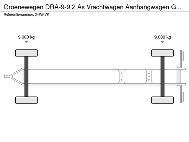 Groenewegen DRA-9-9 2 As Vrachtwagen Aanhangwagen Gesloten, 34-WF-VK | JvD Aanhangwagens & Trailers [19]