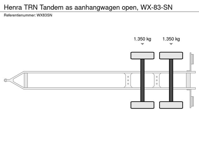 Henra TRN Tandem as aanhangwagen open, WX-83-SN | JvD Aanhangwagens & Trailers [8]