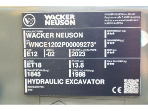 WACKER NEUSON
ET18 | WARRANTY 2027 | NEW/UNUSED | TILT BUCKET | Hulleman Trucks [20]