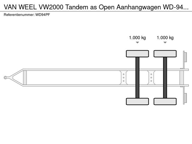 Van Weel VW2000 Tandem as Open Aanhangwagen WD-94-PF | JvD Aanhangwagens & Trailers [10]