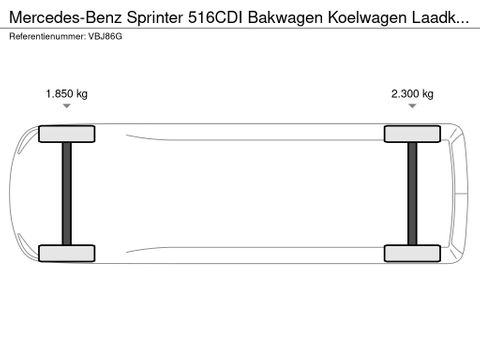 Mercedes-Benz 516CDI Bakwagen Koelwagen Laadklep Zijdeur Automaat 220V Dag & Nacht Koeling | Van Nierop BV [18]