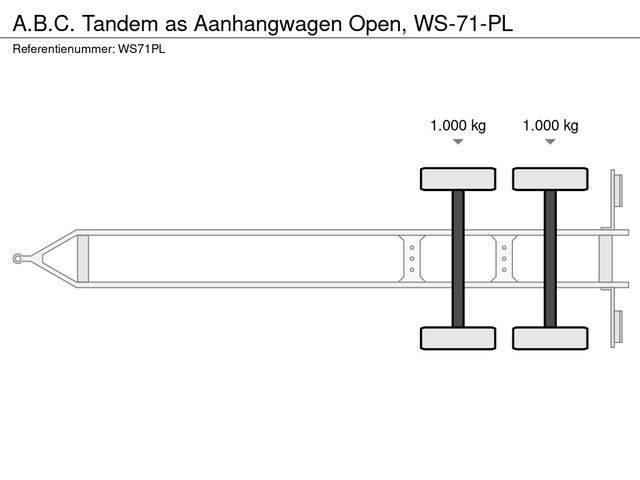 A.B.C. Tandem as Aanhangwagen Open, WS-71-PL | JvD Aanhangwagens & Trailers [18]