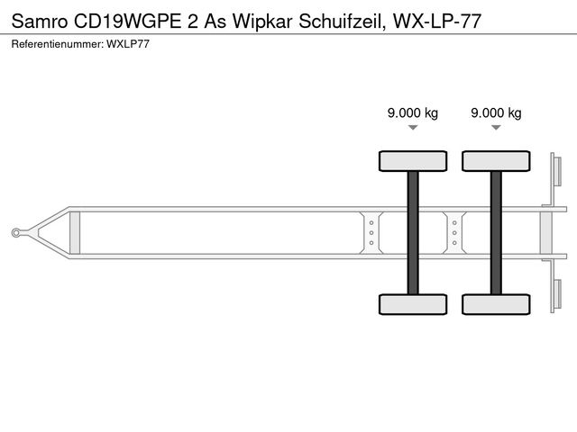 Samro CD19WGPE 2 As Wipkar Schuifzeil, WX-LP-77 | JvD Aanhangwagens & Trailers [17]