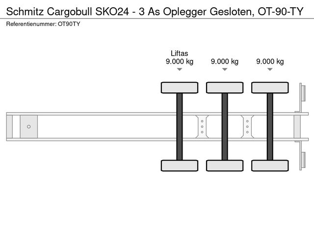 Schmitz Cargobull SKO24 - 3 As Oplegger Gesloten, OT-90-TY | JvD Aanhangwagens & Trailers [15]