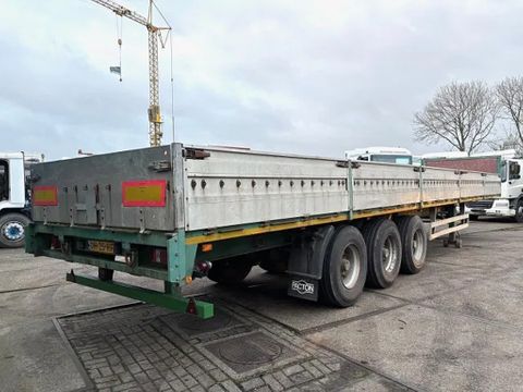 Pacton T3-001 3-AXLE 13.60M. FLAT TRAILER WITH ALUMINIUM SIDE BORDS (SAF AXLES / DRUM BRAKES / ABS BRAKE SYSTEM) | Engel Trucks B.V. [3]