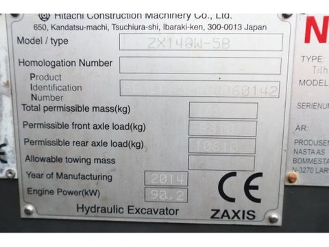 Hitachi
ZX 140 W-5B | ENGCON | BUCKET | AIRCO | Hulleman Trucks [20]