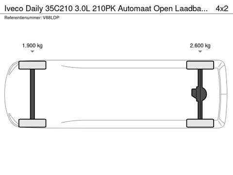 Iveco 35C210 3.0L 210PK Automaat Open Laadbak 3500KG Trekvermogen  4.87 Lang 2.07 Breed NIEUW BPM VRIJ | Van Nierop BV [18]